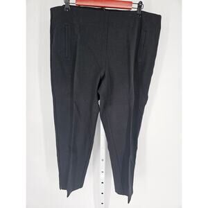 Chico's Women's Black Elastic Waist Slim Leg Mid Rise Pants Size 3 (XL) Ankle